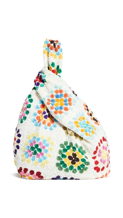 Ashish Classic Sequin Shopper Bag In White Crochet