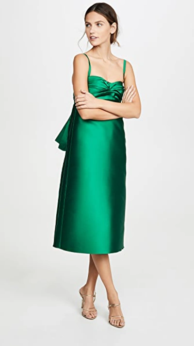 N°21 Midi Dress With Bow Detail In Green