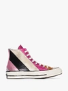 CONVERSE CONVERSE PINK CHUCK 70 STRIPED HIGH TOP SNEAKERS,565866C14183270