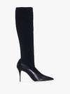 MANOLO BLAHNIK MANOLO BLAHNIK BLUE SAIPLA 90 KNEE-HIGH LEATHER BOOTS,3191119411614015007