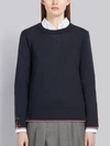 THOM BROWNE THOM BROWNE RWB TIPPING CASHMERE PULLOVER,FKA238A0001113906824