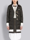 THOM BROWNE THOM BROWNE TUXEDO-STYLE HOODED COAT,FOD029X0522213906946