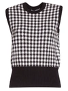 DOLCE & GABBANA BLACK AND WHITE CHECKED VESTS,11081689