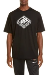 Burberry Ellison Logo T-shirt In Black