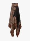 ETRO ETRO PAISLEY PRINT FRINGED ASYMMETRIC SKIRT,17709074714083422