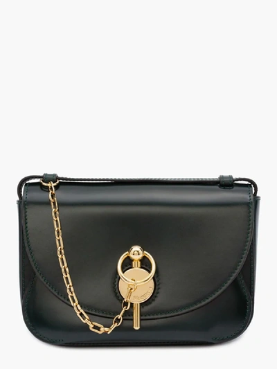 Jw Anderson Keyts Leather Cross-body Bag In Black