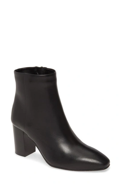 Aquatalia Women's Florita Weatherproof Square-toe Block-heel Booties In Black Leather