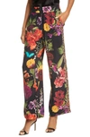 ALICE AND OLIVIA BENNY FLORAL SMOCK WAIST PANTS,CC909P55101