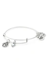 ALEX AND ANI CHARITY BY DESIGN PAW PRINT DUO CHARM EXPANDABLE WIRE BANGLE,CBD19PAW01SS
