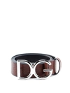 DOLCE & GABBANA DG logo leather belt
