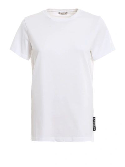 Moncler Printed Logo Cotton T-shirt In White