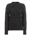 ALBERTA FERRETTI KNITTED WOOL BLEND AND LUREX CREWNECK