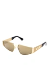 MOSCHINO GOLD-TONE METAL SUNGLASSES