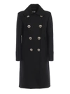 LOVE MOSCHINO WOOL DOUBLE-BREASTED COAT WITH MAXI BUTTONS