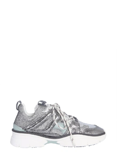 Isabel Marant Étoile Isabel Marant Kindsay Metallic Panelled Sneakers In Silver