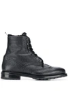 THOM BROWNE SHEARLING LINING WINGTIP BOOT