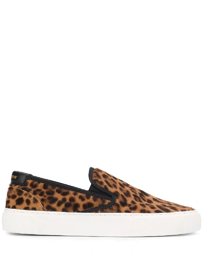 Saint Laurent Venice Low-top Trainers In Brown