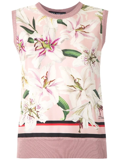 Dolce & Gabbana Bluse Mit Print In Pink