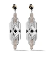FAIRFAX & dressing gownRTS 18KT WHITE GOLD ART DECO DIAMOND AND ONYX DROP EARRINGS
