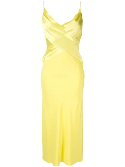 Dion Lee Bias Dress In Yellow