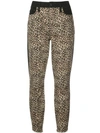 ALICE AND OLIVIA LEOPARD PRINT SKINNY TROUSERS