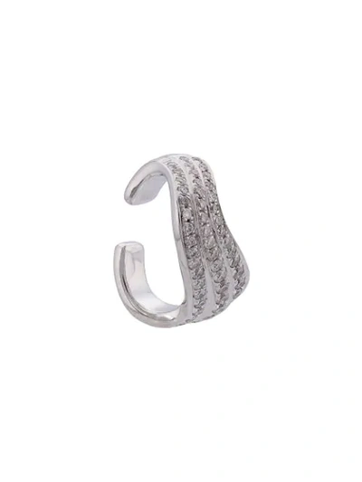 Anita Ko Dia Ear Cuff In Silver