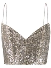 MAGDA BUTRYM BEAGLE SEQUIN CROPPED TOP