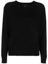 Nili Lotan Boyfriend Scoop Neck Cashmere Sweater In Black