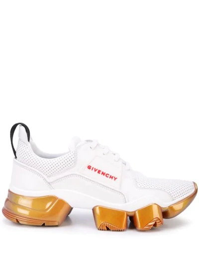 Givenchy Jaw Raised-sole Leather Trainers In White