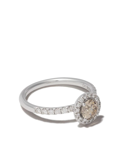 De Beers 18kt White Gold  Aura Fancy Coloured Diamond Ring