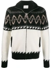 LANEUS INTARSIA-KNIT CARDIGAN