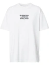 BURBERRY EMBROIDERED LOGO OVERSIZED T-SHIRT