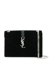 Saint Laurent Padded Cross Body Bag In Black