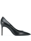 Saint Laurent Stiletto Pointed Toe Patent Pump In Black