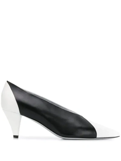 Givenchy Two-tone Leather Pumps In White