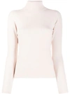 ALLUDE RIBBED ROLL NECK JUMPER