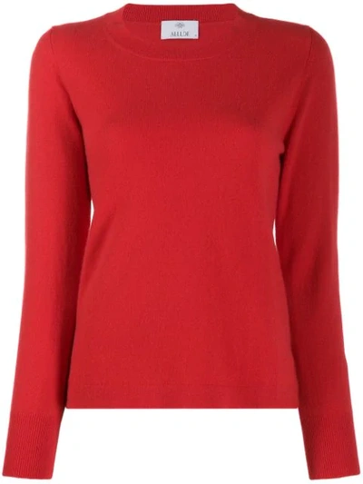 Allude Side Slit Jumper In Red