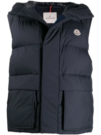 Moncler 衬垫马甲 In Blue