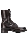 Alberto Fasciani Windy Decorative Button Ankle Boots In Brown