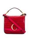 Chloé Logo Shoulder Bag In Red