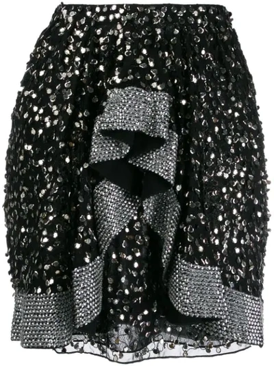 Isabel Marant Embellished Mini Skirt In Black