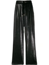 Balmain Schimmernde Hose Mit Kordelzug In Black