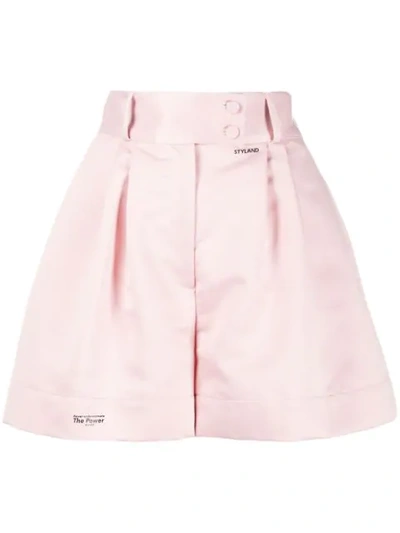 Styland Wide Tailored Shorts In Pink