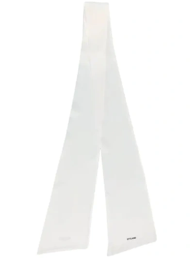 Styland Neck-tied Scarf In White