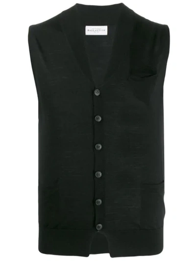 Ballantyne Knitted Vest In 15517 Black