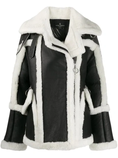 Nicole Benisti Montaigne Black And White Quilted Shearling Coat