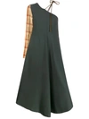 Song For The Mute One Shoulder Dress In Green