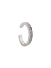 Anita Ko Single Row Diamond Ear Cuff In White Gold In Silver