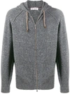 BRUNELLO CUCINELLI KNITTED ZIPPED HOODIE