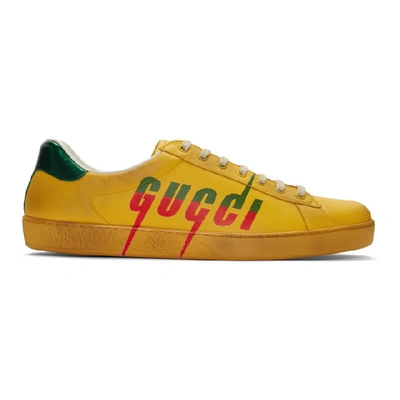 Gucci Men's New Ace Low-top Logo Trainers In White